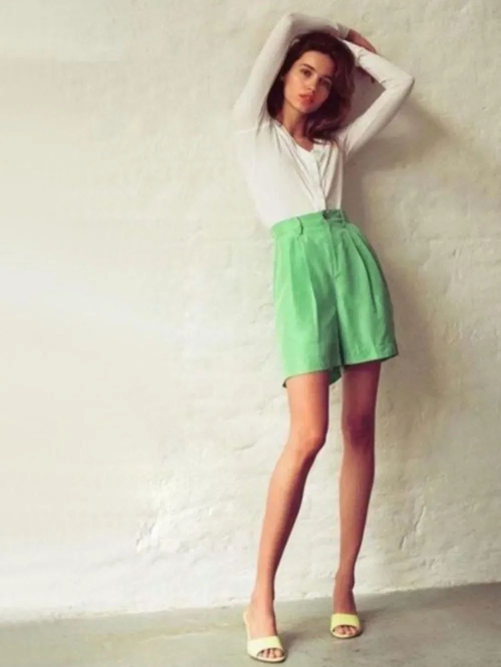 NWTs Vince Silk Shorts in Peppermint Size 12